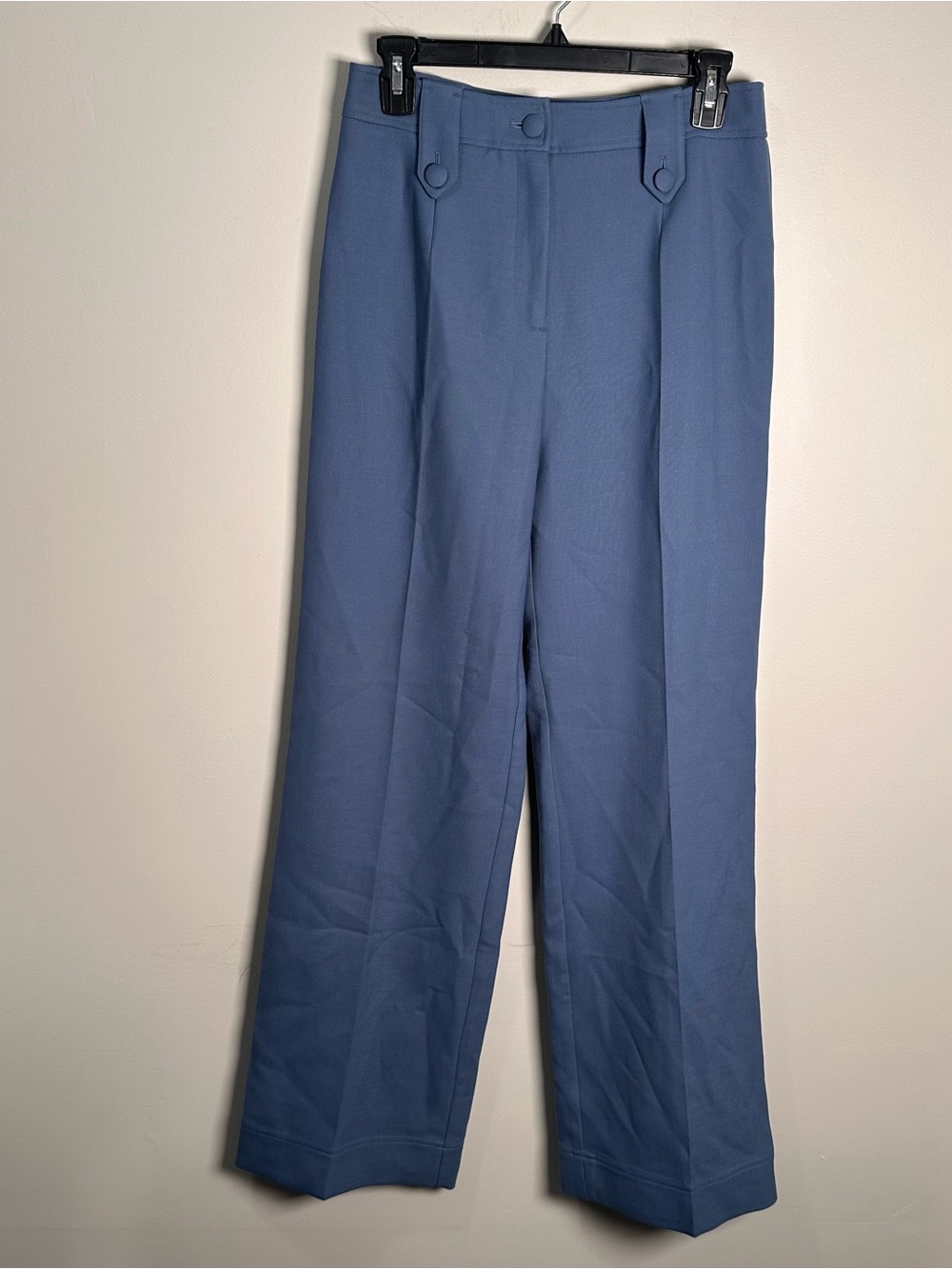 Sezane NWT Classic Wide-Leg Women's Pants in Dusty Blue